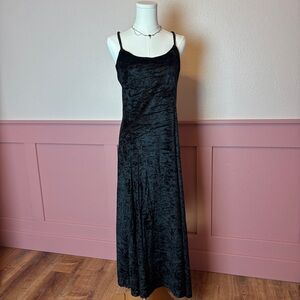 90s goth vintage crushed velvet gothic maxi dress